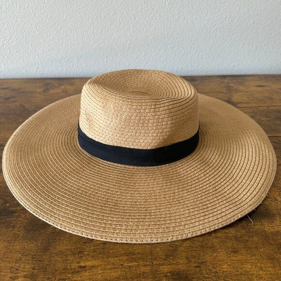 VINCE CAMUTO Women's Floppy Woven Sun Hat Beach Vacation One Size - Picture 2 of 5